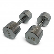Гантель UNIX Fit PRO круглая хромированная 8 кг Гантель UNIX Fit PRO круглая хромированная 8 кг
