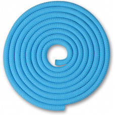 Скакалка гимнастическая INDIGO SM-123-LB, утяжеленная, длина 3м, шнур, голубой