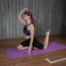 Ремень для йоги с металлическим карабином PRCTZ YOGA STRAP, фиолетовый