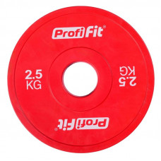 Диск профессиональный обрезиненный (цветной) D51 мм PROFI-FIT 2,5 кг Диск профессиональный обрезиненный (цветной) D51 мм PROFI-FIT 2,5 кг