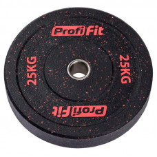 Диск для штанги (резиновая крошка) D51 мм PROFI-FIT 25 кг