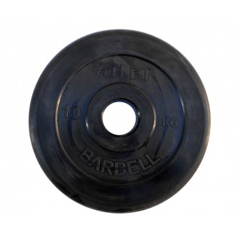Диск обрезиненный BARBELL ATLET 10 кг / диаметр 51 мм