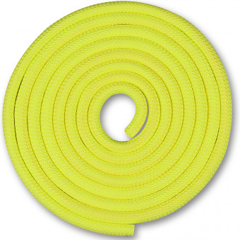 Скакалка гимнастическая INDIGO SM-123-LM, утяжеленная, длина 3м, шнур, лимонный