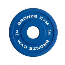 Диск олимпийский BRONZE GYM тяжелоатлетический синий 2 кг Диск олимпийский BRONZE GYM тяжелоатлетический синий 2 кг