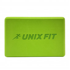 Блок для йоги и фитнеса UNIX Fit (200 г) 23 х 15 х 7 см, 1 шт, зеленый