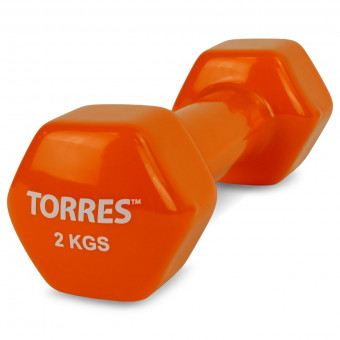 Гантель TORRES PL522204, вес 2 кг, 1 шт