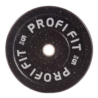 Диск для штанги (резиновая крошка) D51 мм PROFI-FIT 5 кг РАСПРОДАЖА