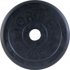 Диск обрезиненный TORRES PL50632, вес 2,5кг., диаметр 31мм.