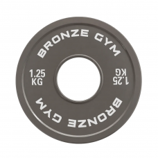 Диск калиброванный BRONZE GYM для пауэрлифтинга серый 1,25 кг Диск калиброванный BRONZE GYM для пауэрлифтинга серый 1,25 кг