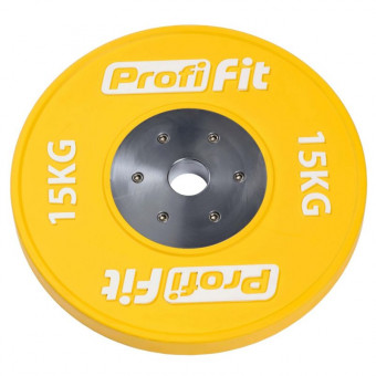 Диск профессиональный обрезиненный HARD цветной D51 мм PROFI-FIT 15 кг