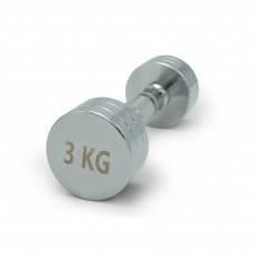 Гантель UNIX Fit PRO круглая хромированная 3 кг Гантель UNIX Fit PRO круглая хромированная 3 кг