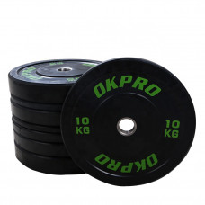 Диск бамперный резиновый 10 кг OKPRO OK2006-1