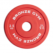 Диск олимпийский BRONZE GYM тяжелоатлетический красный 2,5 кг Диск олимпийский BRONZE GYM тяжелоатлетический красный 2,5 кг