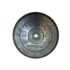 Диск обрезиненный BARBELL ATLET 20 кг / диаметр 26 мм