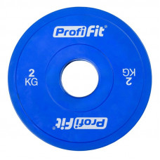 Диск профессиональный обрезиненный (цветной) D51 мм PROFI-FIT 2 кг Диск профессиональный обрезиненный (цветной) D51 мм PROFI-FIT 2 кг