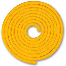 Скакалка гимнастическая INDIGO SM-121-YL, утяжеленная, длина 2,5м, шнур, желтый