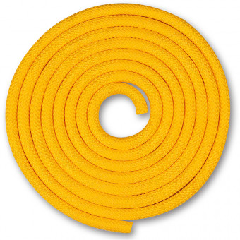 Скакалка гимнастическая INDIGO SM-121-YL, утяжеленная, длина 2,5м, шнур, желтый