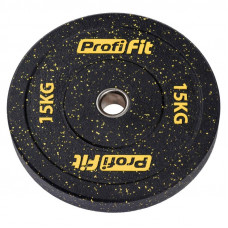 Диск для штанги (резиновая крошка) D51 мм PROFI-FIT 15 кг