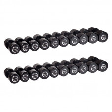 Гантельный ряд профессиональный (шаг 2,5 кг, 10 пар) PROFI-FIT 27,5-50 кг