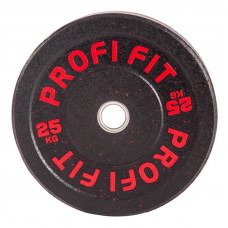 Диск для штанги (резиновая крошка) D51 мм PROFI-FIT 25 кг РАСПРОДАЖА Диск для штанги (резиновая крошка) D51 мм PROFI-FIT 25 кг РАСПРОДАЖА